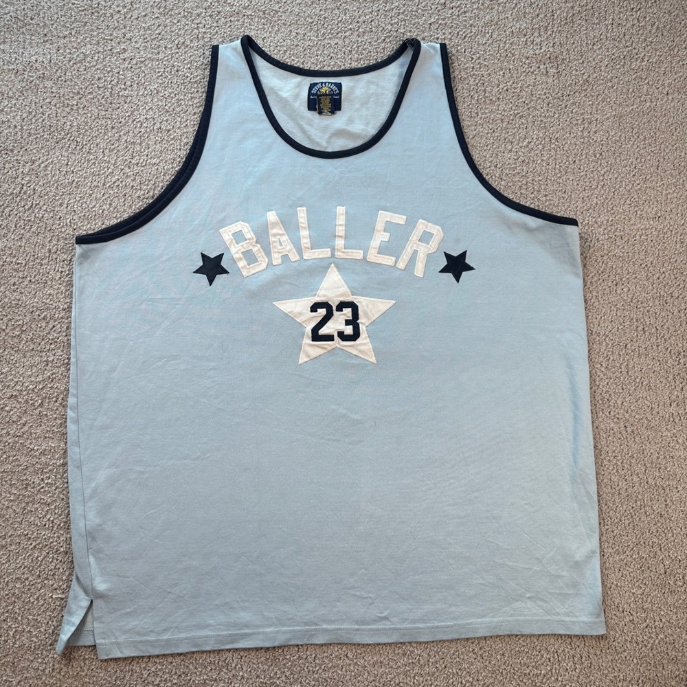 Steve & Barrys Baller 23 Basketball Jersey Mens 3XL Light Blue Tank Vintage y2k